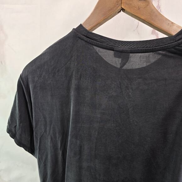 & Other Stories T Shirt Womens Medium 8 Black Blouse Twist Knot Front Stockholm - Picture 7 of 10